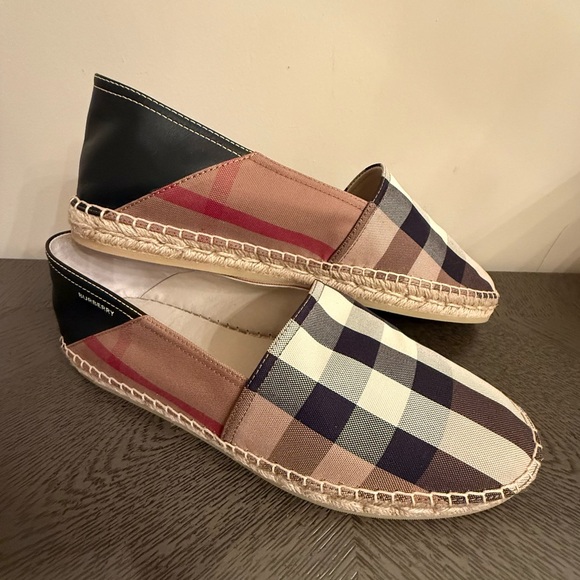 New Men’s Burberry Checkered Espadrilles size men’s US 12 UK 11 - Picture 1 of 13